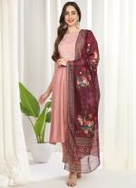 Cotton Silk Light Peach Eid Wear Embroidery Work Readymade Salwar Suit